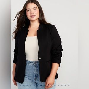 Notched Collar Pixie Blazer for Women (Old Navy), Black, XL, NWT
